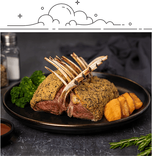 Herb-crusted lamb 